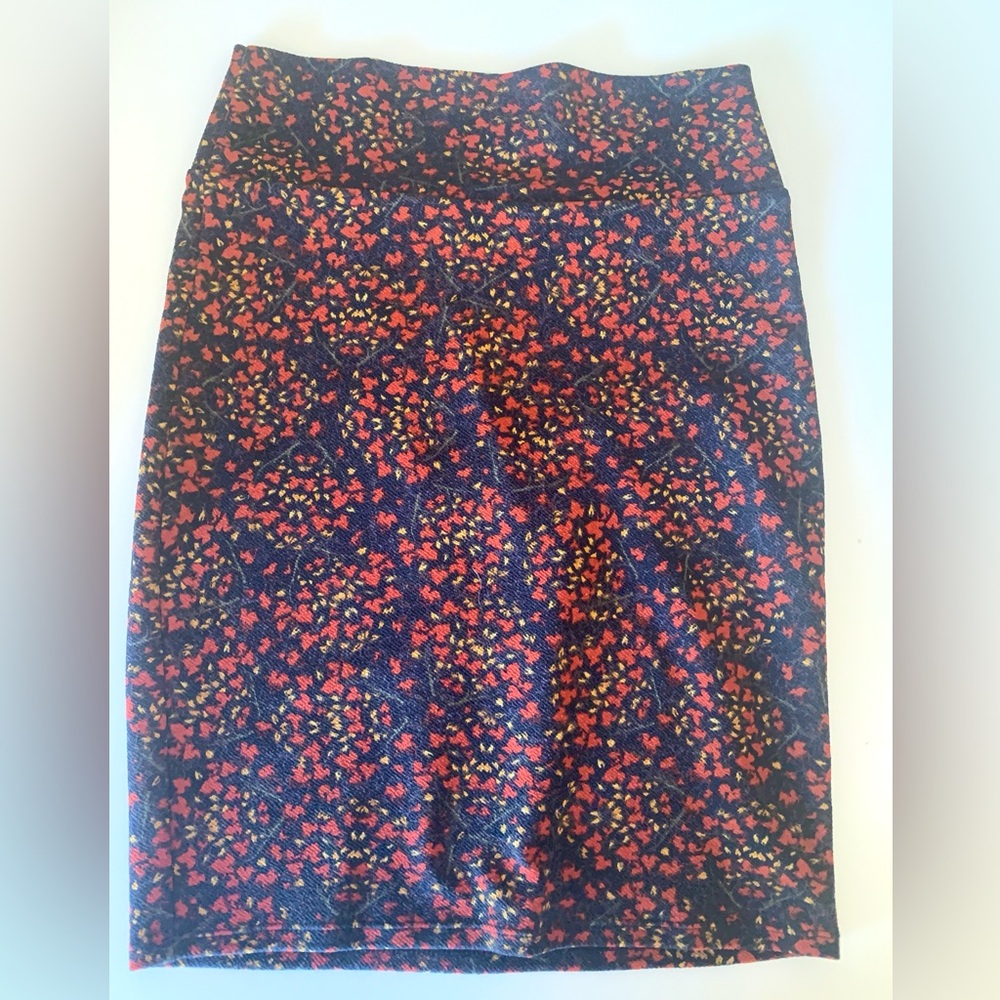 LulaRoe Cassie Autumn Print Pencil Skirt
